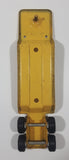 Vintage 1970s Tonka Semi Tractor Truck and Lowboy Trailer Yellow 11 1/4" Long Pressed Steel and Plastic Die Cast Toy Car Vehicle