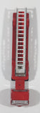 Vintage 1970s Tonka Semi Tractor Truck and Fire Ladder Trailer Red 10 1/4" Long Pressed Steel and Plastic Die Cast Toy Car Vehicle