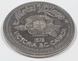 Vintage 1978 Motel Village Victoria, B.C. Canada Dogwood Flower Metal Coin