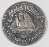 Vintage 1978 Motel Village Victoria, B.C. Canada Dogwood Flower Metal Coin