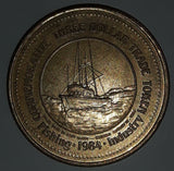 Vintage 1984 Port Hardy British Columbia Filomi Days Commemorative Three Dollar Trade Token Fishing Industry Metal Coin