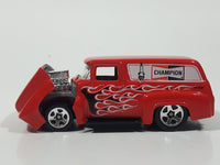 2010 Hot Wheels HW Performance 1956 Ford Truck Champion Spark Plugs Red Die Cast Toy Car Hot Rod Vehicle