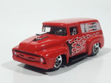 2010 Hot Wheels HW Performance 1956 Ford Truck Champion Spark Plugs Red Die Cast Toy Car Hot Rod Vehicle