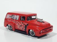 2010 Hot Wheels HW Performance 1956 Ford Truck Champion Spark Plugs Red Die Cast Toy Car Hot Rod Vehicle