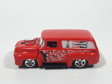 2010 Hot Wheels HW Performance 1956 Ford Truck Champion Spark Plugs Red Die Cast Toy Car Hot Rod Vehicle