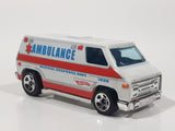 2010 Hot Wheels Race World - City '70s Van Ambulance White Die Cast Toy Car Vehicle