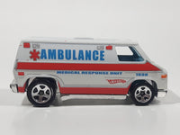 2010 Hot Wheels Race World - City '70s Van Ambulance White Die Cast Toy Car Vehicle