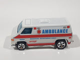 2010 Hot Wheels Race World - City '70s Van Ambulance White Die Cast Toy Car Vehicle