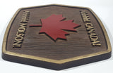 Vintage Ahhhh! Canada! Ahhhh! Molson Maple Leaf 13 1/4" x 13 1/2" Faux Wood Wall Plaque