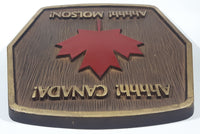 Vintage Ahhhh! Canada! Ahhhh! Molson Maple Leaf 13 1/4" x 13 1/2" Faux Wood Wall Plaque