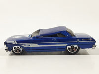 2016 Hot Wheels Muscle Mania '63 Chevy II Blue Die Cast Toy Muscle Car Vehicle Crushed Roof