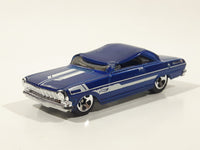 2016 Hot Wheels Muscle Mania '63 Chevy II Blue Die Cast Toy Muscle Car Vehicle Crushed Roof