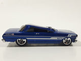 2016 Hot Wheels Muscle Mania '63 Chevy II Blue Die Cast Toy Muscle Car Vehicle Crushed Roof