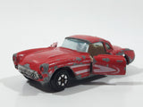 Yatming No. 1079 1957 Chevrolet Corvette Red Die Cast Toy Car Vehicle with Opening Doors (Missing windshield Pillars)