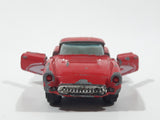 Yatming No. 1079 1957 Chevrolet Corvette Red Die Cast Toy Car Vehicle with Opening Doors (Missing windshield Pillars)