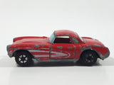 Yatming No. 1079 1957 Chevrolet Corvette Red Die Cast Toy Car Vehicle with Opening Doors (Missing windshield Pillars)