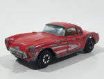 Yatming No. 1079 1957 Chevrolet Corvette Red Die Cast Toy Car Vehicle with Opening Doors (Missing windshield Pillars)