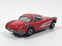 Yatming No. 1079 1957 Chevrolet Corvette Red Die Cast Toy Car Vehicle with Opening Doors (Missing windshield Pillars)