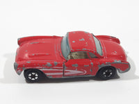 Yatming No. 1079 1957 Chevrolet Corvette Red Die Cast Toy Car Vehicle with Opening Doors (Missing windshield Pillars)