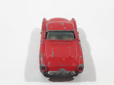 Yatming No. 1079 1957 Chevrolet Corvette Red Die Cast Toy Car Vehicle with Opening Doors (Missing windshield Pillars)