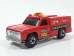 1986 Hot Wheels Workhorses Rescue Ranger Red Fire Truck Die Cast Toy Car Vehicle - Yellow lights