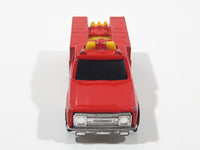 1986 Hot Wheels Workhorses Rescue Ranger Red Fire Truck Die Cast Toy Car Vehicle - Yellow lights