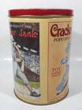 1991 Time For Cracker Jack Limited Edition Popcorn Confection 8" Tall Tin Metal Canister Second In Series