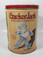 1991 Time For Cracker Jack Limited Edition Popcorn Confection 8" Tall Tin Metal Canister Second In Series