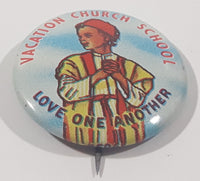 Vintage Abingdon Vacation Church School Love One Another 1" Button Pin