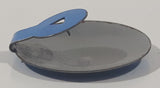 Vintage Blue Fold Over Style 7/8" Metal Tab Clip Pin