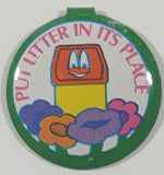Vintage McDonald's Put Litter In Its Place Fold Over Style 7/8" Metal Tab Clip Pin Horse Racing