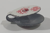Vintage Red Cross Fold Over Style 3/8" Metal Tab Clip Pin