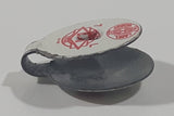 Vintage Red Cross Fold Over Style 3/8" Metal Tab Clip Pin
