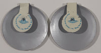 Vintage UN United Nations Guided Tours Fold Over Style 7/8" Metal Tab Clip Pin Set of 2