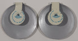 Vintage UN United Nations Guided Tours Fold Over Style 7/8" Metal Tab Clip Pin Set of 2