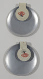 Vintage TraveLodge Sleepy Bear Fold Over Style 7/8" Metal Tab Clip Pin Set of 2