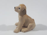 Mattel Solid PVC Light Brown Colored Sitting Dog 2 3/8" Tall Toy Figure