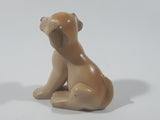 Mattel Solid PVC Light Brown Colored Sitting Dog 2 3/8" Tall Toy Figure