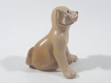 Mattel Solid PVC Light Brown Colored Sitting Dog 2 3/8" Tall Toy Figure