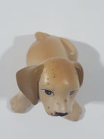 Mattel Solid PVC Light Brown Colored Sitting Dog 2 3/8" Tall Toy Figure