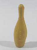 Vintage Diener Style Yellow Rubber Eraser Bowling Pin 2 1/4" Tall Toy