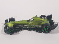 2008 Hot Wheels Hybrid Racers F-Racer Light Green Die Cast Toy Race Car Vehicle