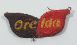 Ore Ida Oregon Idaho Potato Fries Tater Tot Red and Brown Small 1/2" x 1 1/4" Fabric Patch Badge