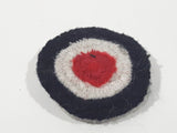 Vintage RAF Royal Air Force Blue White Red Target Circle Small 1 1/4" Fabric Patch Badge