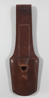 Vintage WWII Brown Leather Frog Bayonet Sheath 8 3/4" Long Open Bottom Holder