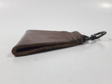 Vintage WWII French Brown Leather Rear Back Suspender Connector Belt Hooks