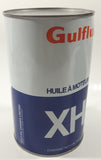 Vintage Gulf Gulflube XHD SAE 10W-30 1.13 Litre Motor Oil Metal Can FULL