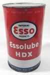 Vintage 1953 Imperial Products ESSO Essolube HDX SAE 30 SI 1.13 Litre One Quart Motor Oil Metal Can FULL