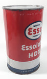 Vintage 1953 Imperial Products ESSO Essolube HDX SAE 30 SI 1.13 Litre One Quart Motor Oil Metal Can FULL