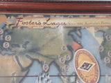 2001 Foster's Lager Since 1888 Australia's Famous Beer History and World Map 20 3/4" x 26 3/4" Picture